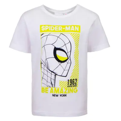 Spiderman Kort T-Shirt Hvid Be Amazing