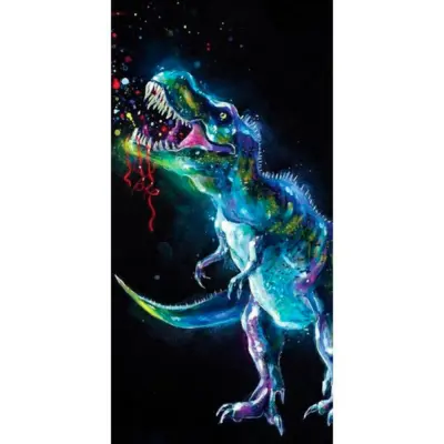 Dinosaur T-Rex Badehåndklæde 70x140