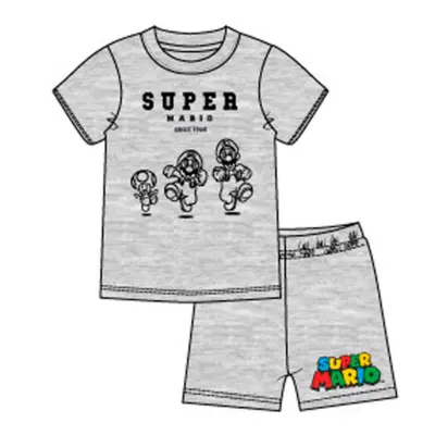 Super Mario Kort Pyjamas Grå