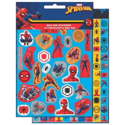 Spiderman Klistermærker 600 stk