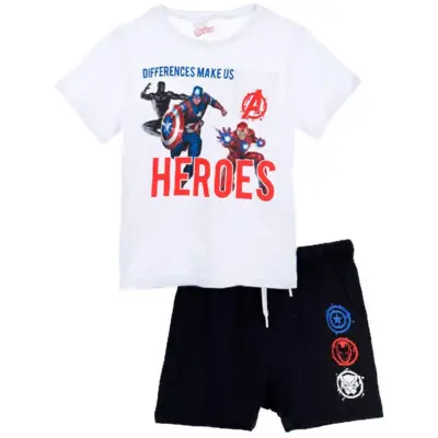 Marvel Avengers T-shirt Shorts sæt Heroes