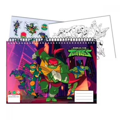 Ninja Turtles Tegnebog A4 med Klistermærker