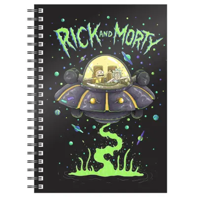 Rick and Morty Notesbog A5 Rumskib