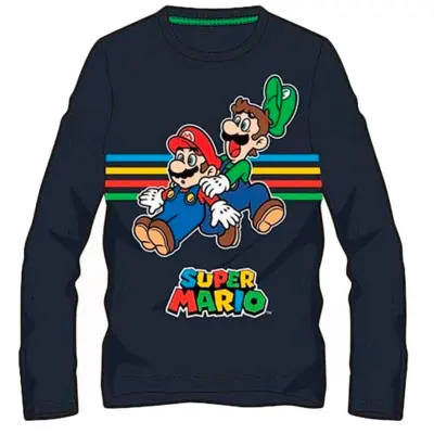 Super Mario T-shirt Langærmet navy