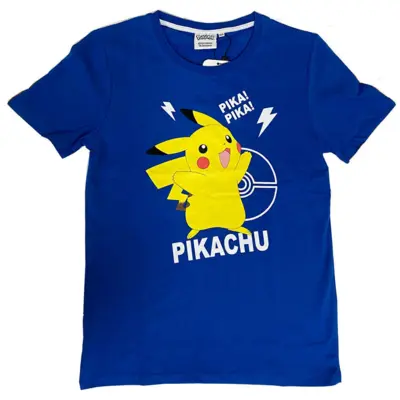 Pokemon Pikachu T-shirt Kortærmet Blå