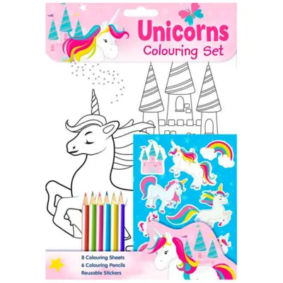 Unicorn Malesæt med 6 farver