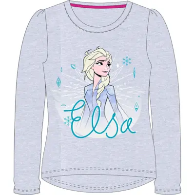 Disney Frost Elsa T-shirt Langærmet Grå