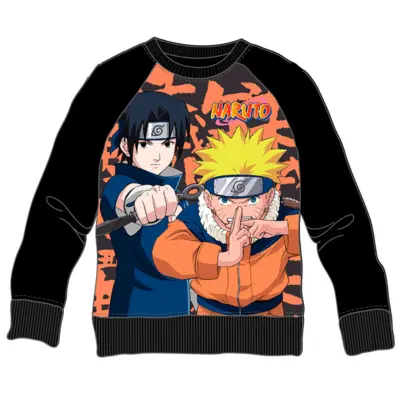 Naruto og Sasuke Sweatshirt Sort