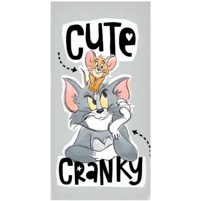 Tom og Jerry Badehåndklæde 70x140 Cranky