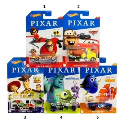 Hot Wheels Pixar Biler 5 Modeller
