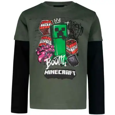 Minecraft T-shirt Langærmet TNT Creeper