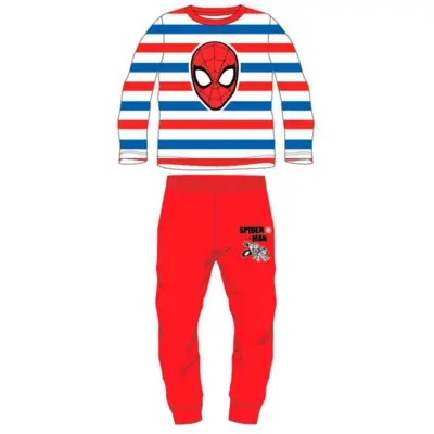 Marvel Spiderman Pyjamas Stribet Rød