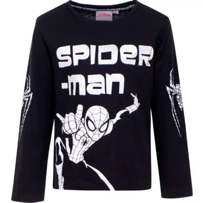 Marvel Spiderman T-shirt Langærmet Sort