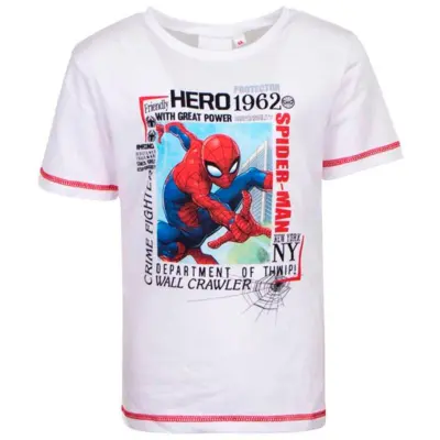 Spiderman T-shirt Kortærmet Hvid