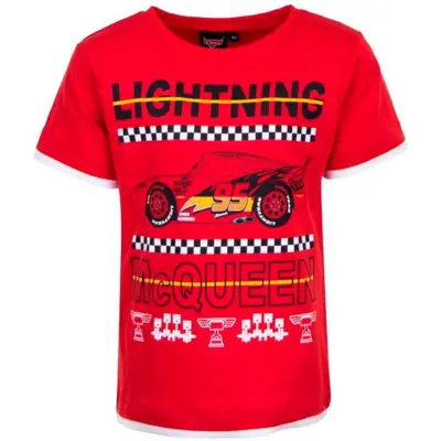 Disney Cars T-shirt Kort Rød Lightning McQueen