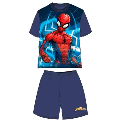 Spiderman Sommersæt Navy T-shirt og Shorts