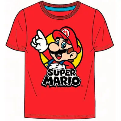 Super Mario T-shirt Kortærmet Rød Mario