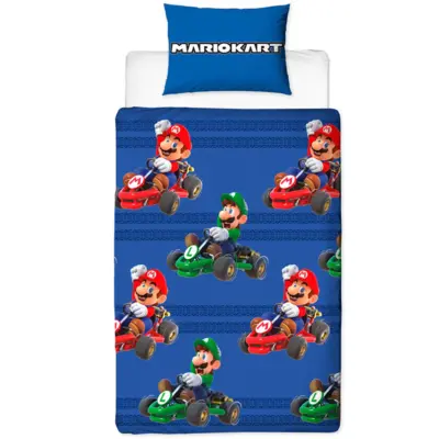 Super Mario Sengetøj Mariokart 140 x 200 2-sidet