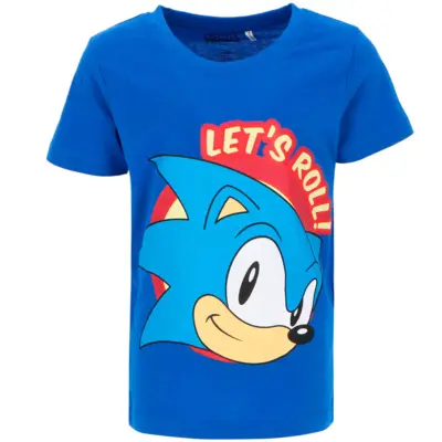 Sonic the Hedgehog T-shirt Blå Lets Roll