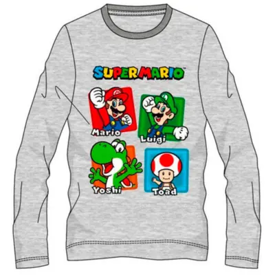 Super Mario T-shirt Grå Team Mario