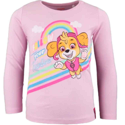 Paw Patrol T-shirt Lyserød Rainbow