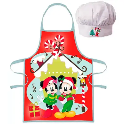 Disney Minnie Forklæde og Kokkehue Christmas