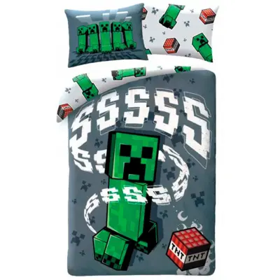 Minecraft Sengetøj 140 x 200 Creeper SSSSS