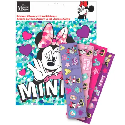 Minnie Mouse Sticker Album 50 Stickers