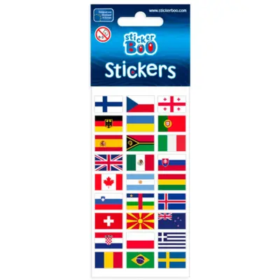 Flag Klistermærker Sticker-boo 1-ark
