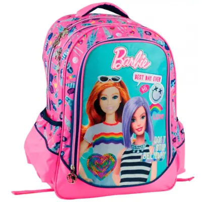 Barbie Skoletaske 46 cm Lyserød