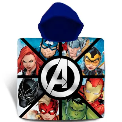 Marvel Avengers Poncho 60x120 cm Bomuld