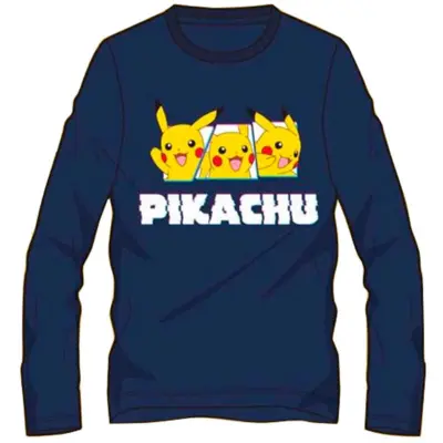 Pokemon T-shirt Langærmet Navy Pikachu
