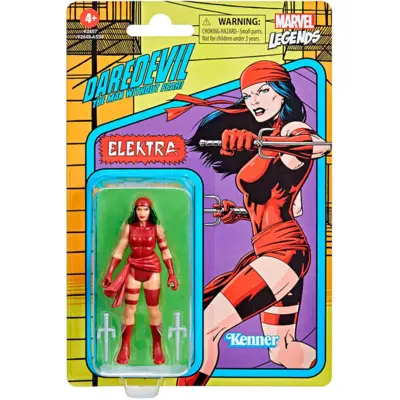 Marvel Legends Daredevil Elektra Retro Figur 9,5 cm