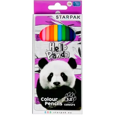 Panda Farveblyanter 12 stk