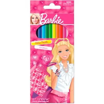 Barbie Farveblyanter 12 stk