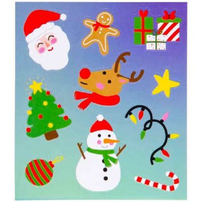 Jule Klistermærker 12 stk. 1-ark