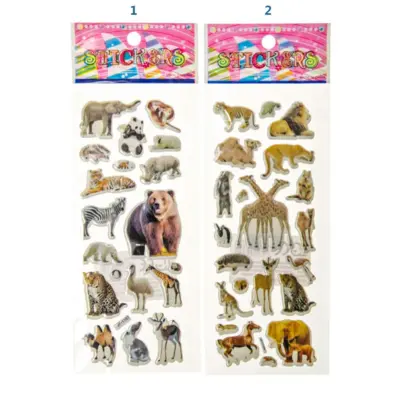 Wild Animals Stickers 20 stk. 1-ark