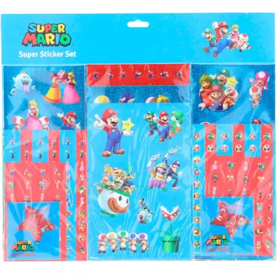 Super Mario Klistermærker Super Sæt 500 stk.