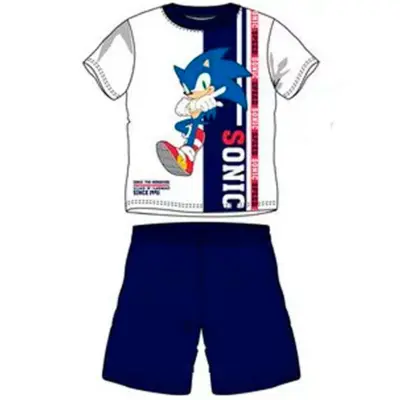 Sonic the Hedgehog Pyjamas Kort Hvid Navy