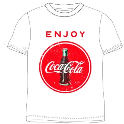 Coca Cola T-shirt Kortærmet Hvid Enjoy