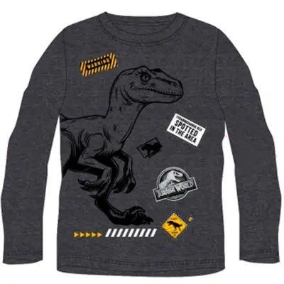 Jurassic World Langærmet T-shirt Grå