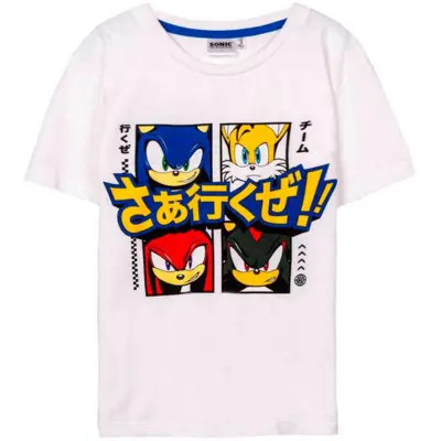 Sonic the Hedgehog T-shirt Kortærmet Hvid