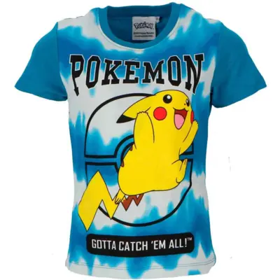 Pokemon Pikachu Kortærmet T-shirt str. 4-12 år