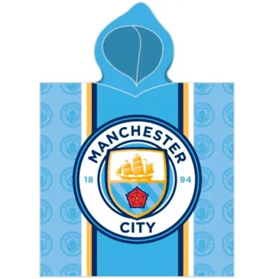 Manchester City Poncho 60 x 120 cm Bomuld