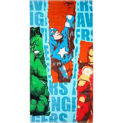 Marvel Avengers Badehåndklæde 70 x 140 Lyseblå