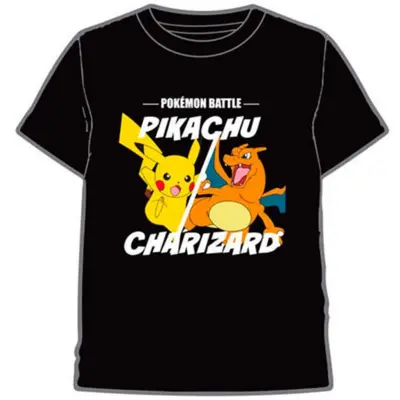 Pokemon Battle T-shirt Sort Pikachu vs Charizard