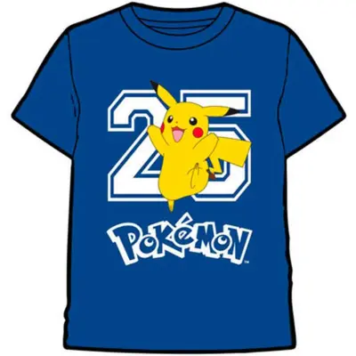 Pokemon Pikachu T-shirt Kortærmet Blå 25