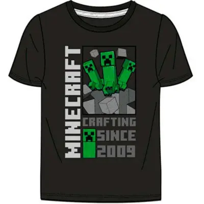 Minecraft T-shirt Kortærmet Sort Since 2009
