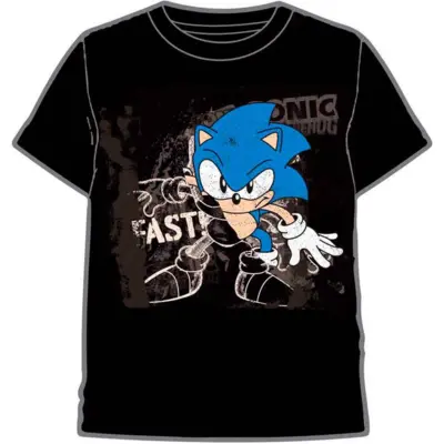 Sonic the Hedgehog T-shirt Kortærmet Sort