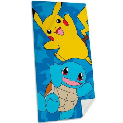 Pokemon Badehåndklæde 70 x 140 Pika Squirtle